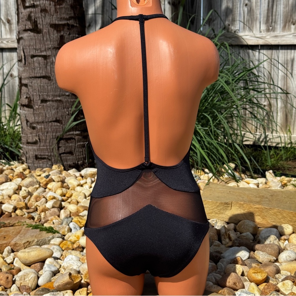 Victoria's Secret Sexy Black Mesh One Piece Swimsuit size Small - Picture 4 of 10